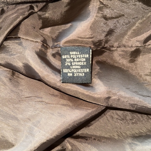 Vintage Rafaella Brown Tweed Fabric Coat Elegant Suit Jacket Size 8 - Picture 4 of 10